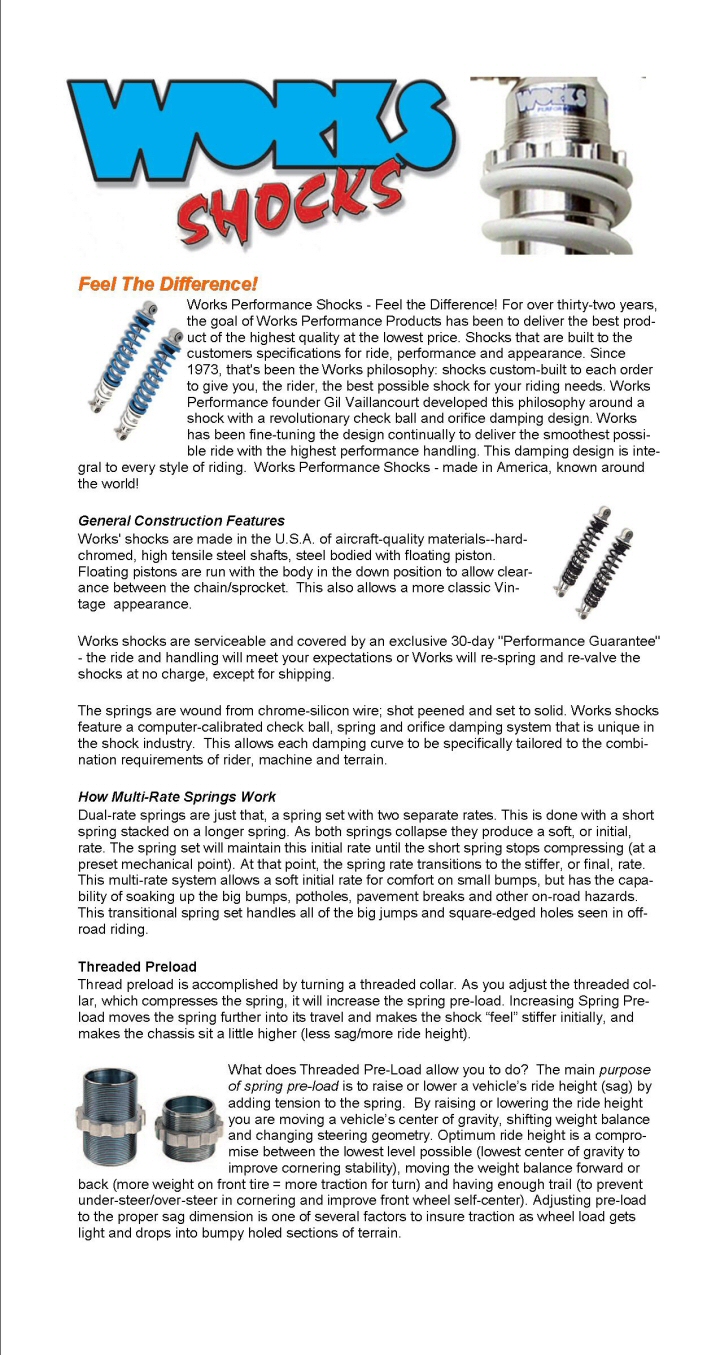 Works Performance shocks for Hodaka