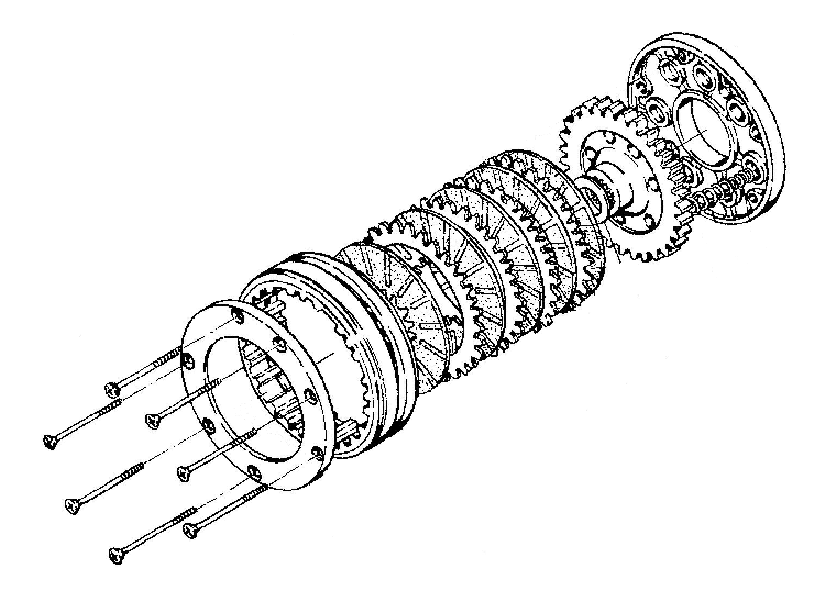 Clutch assembly Model 97 98 - Hodaka-Parts.com